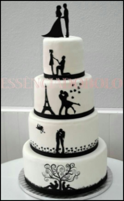 love story wedding cake