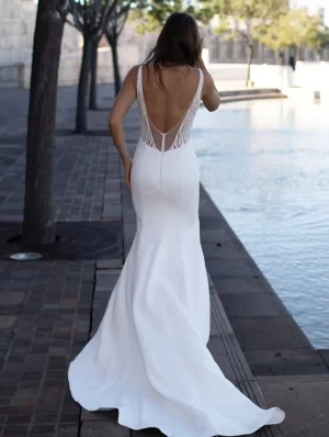 Darya bridal gown by erin cole back side