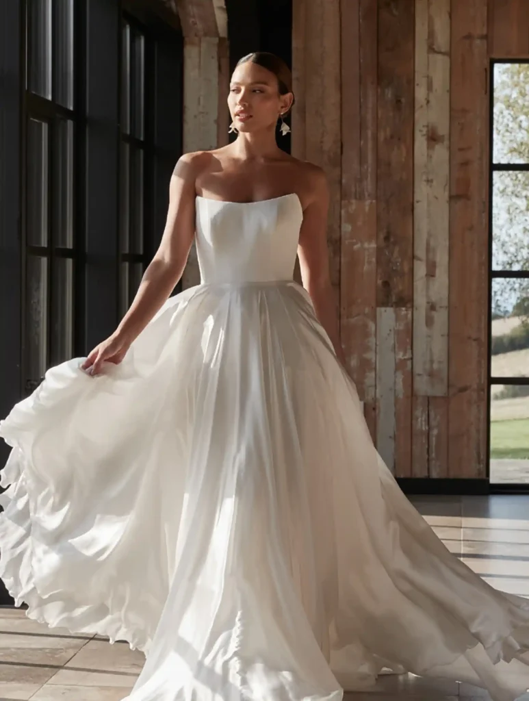 Isla-dress-with-wrap-by-sassi-holford-bridal-front-view