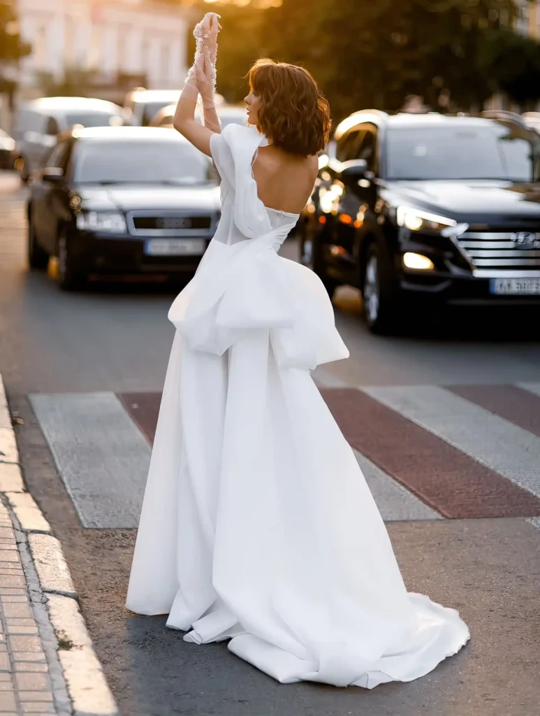 Mira bridal gown by Esty Size L full back view