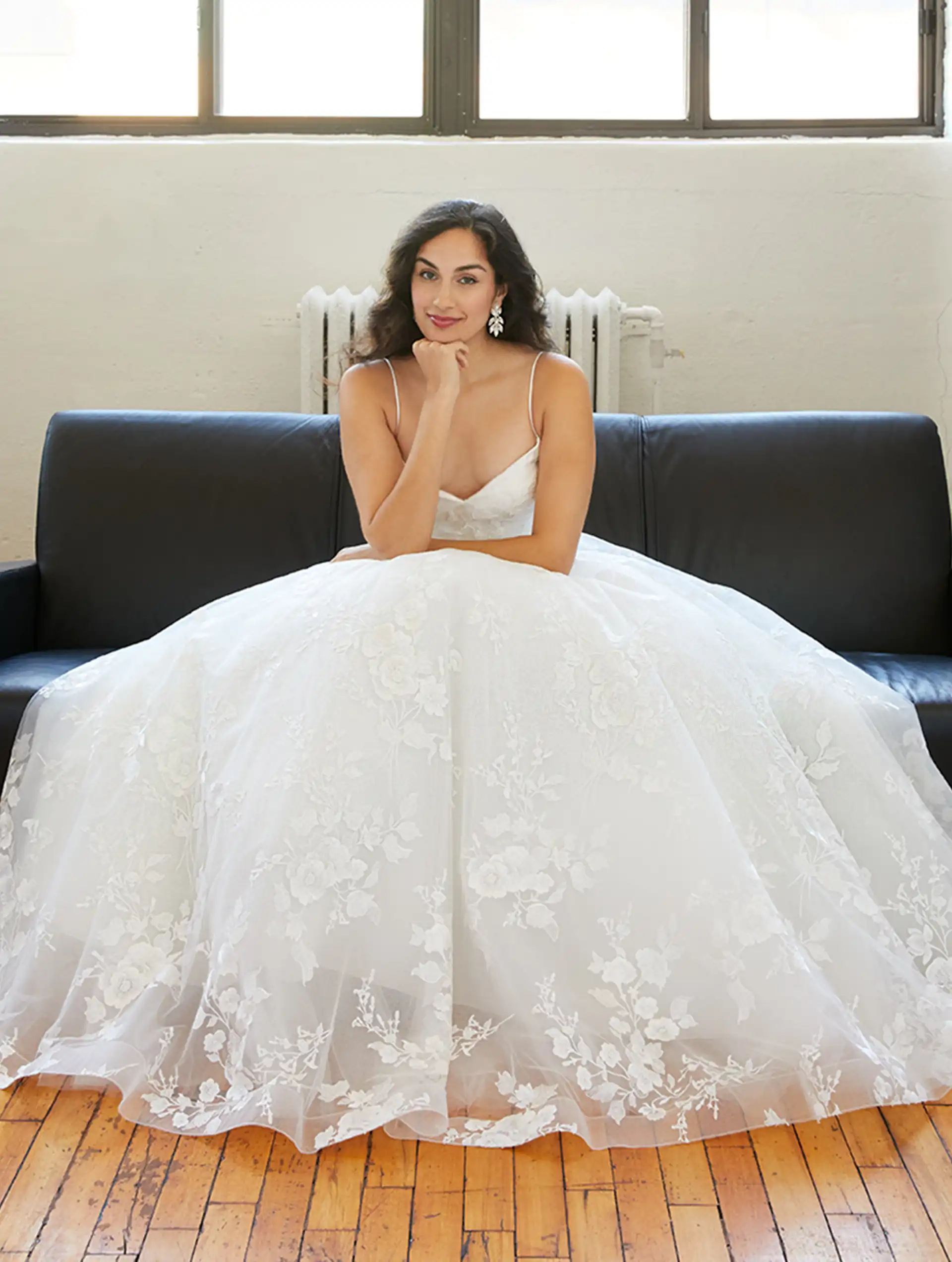 Model wearing the Violeta by Lea Ann Belter. Available in Size 10