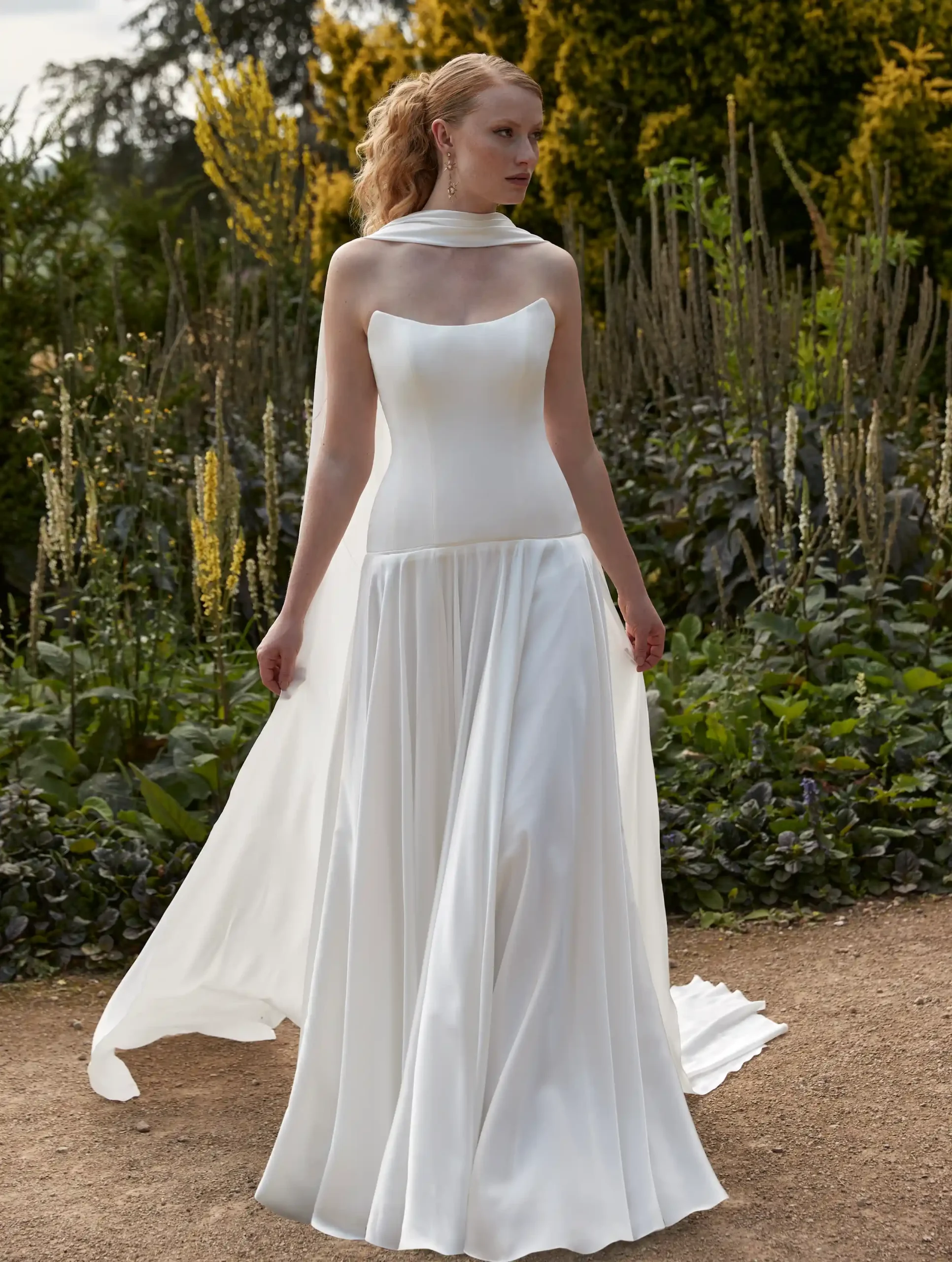Alexis wedding gown by Sassi Holford Bridal full front view available at bellableubridal.com
