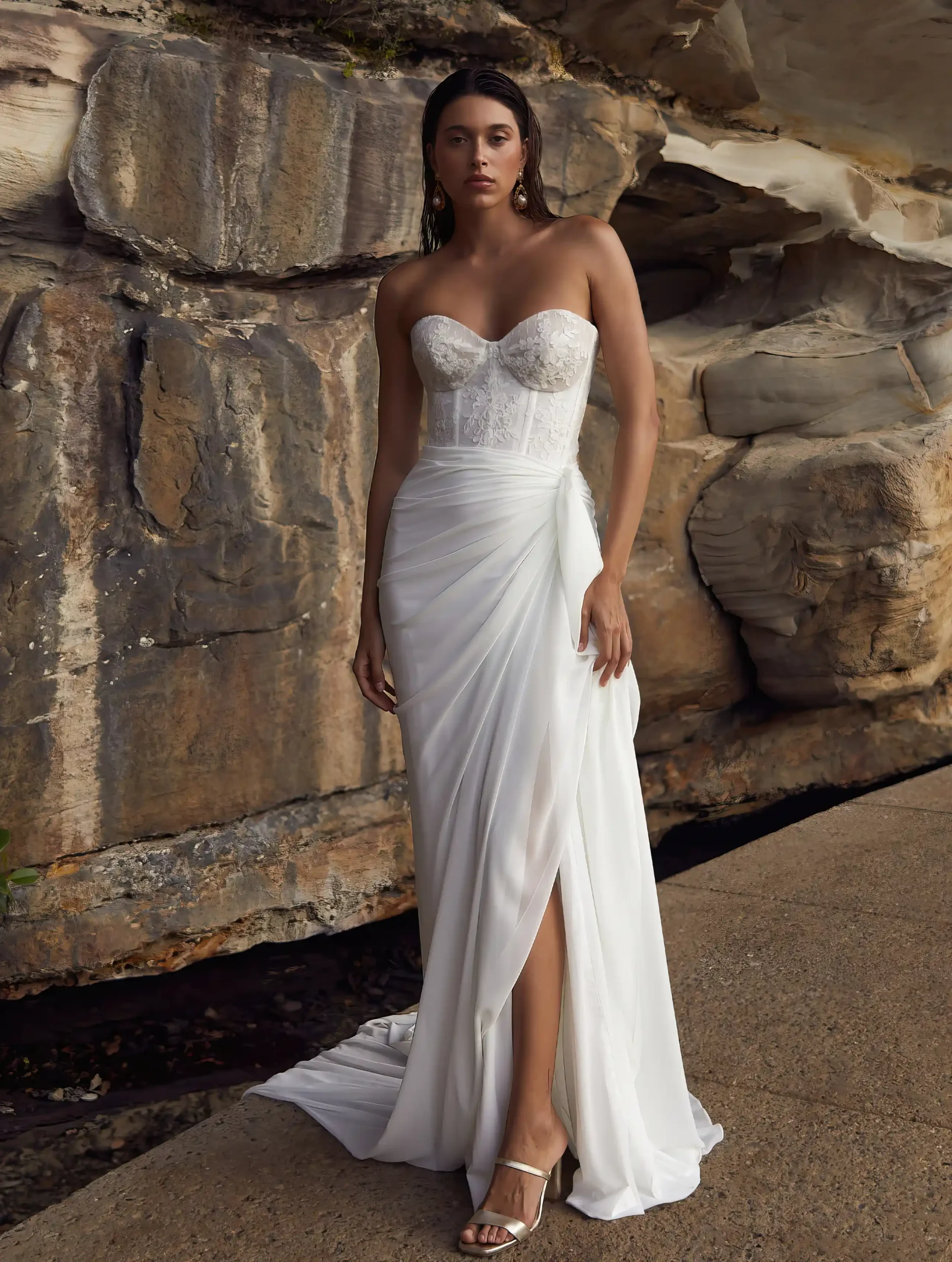 Annika and Sophia by Karen Willis Holmes bridal gown front full view