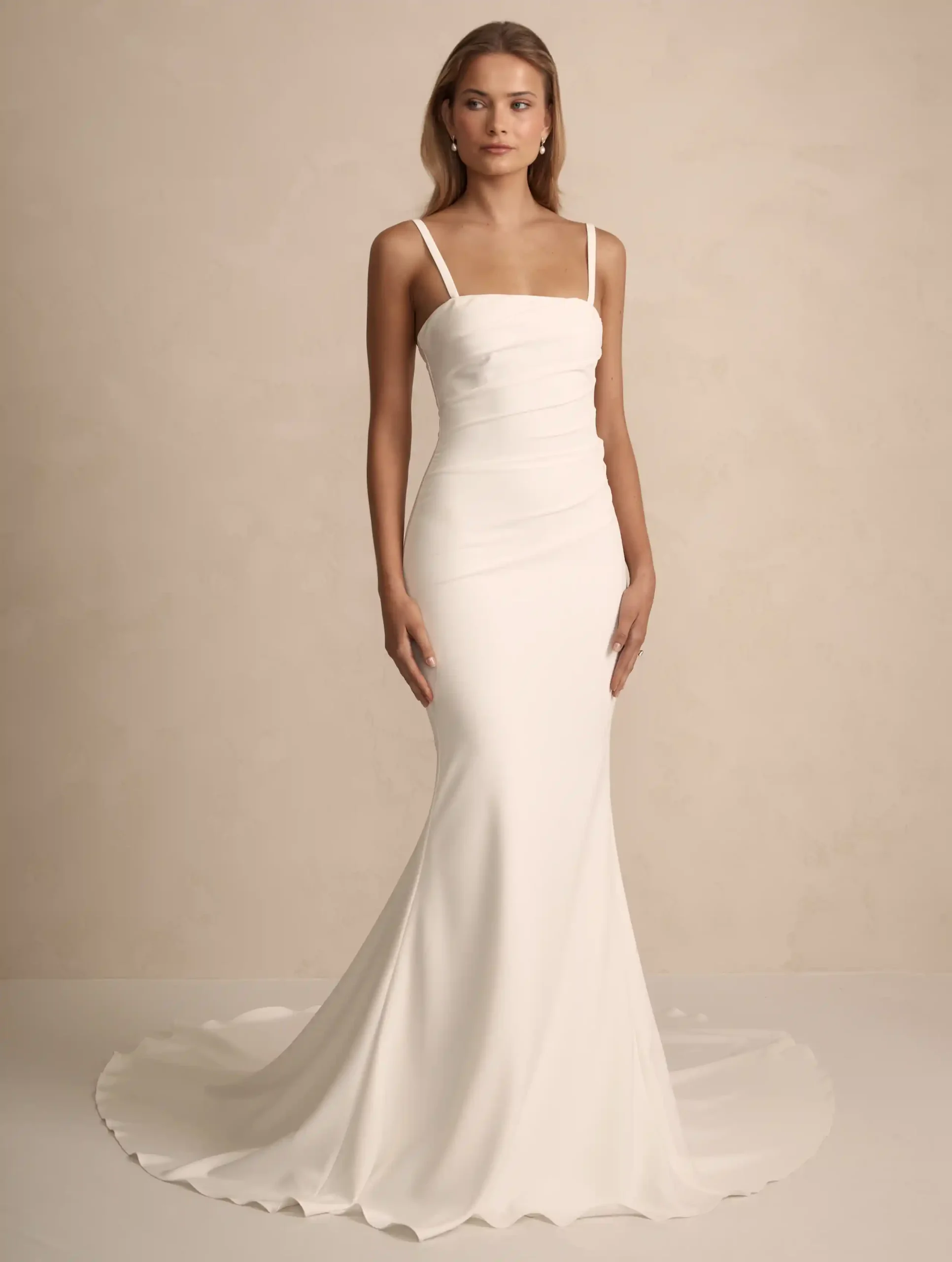 Made With Love bridal (MWL) Sawyer wedding gown full front view available at bellableubridal.com