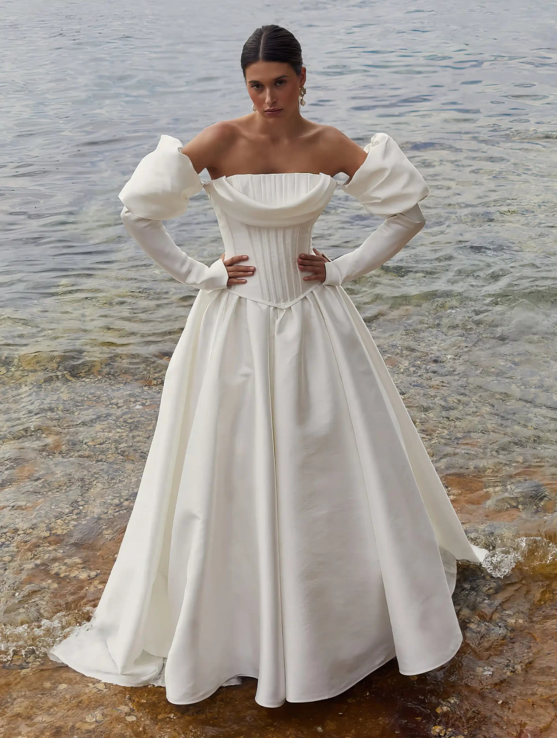Roberta and Julianne wedding gown by Karen Willis Holmes Bridal Parsley Bay Bespoke Collection