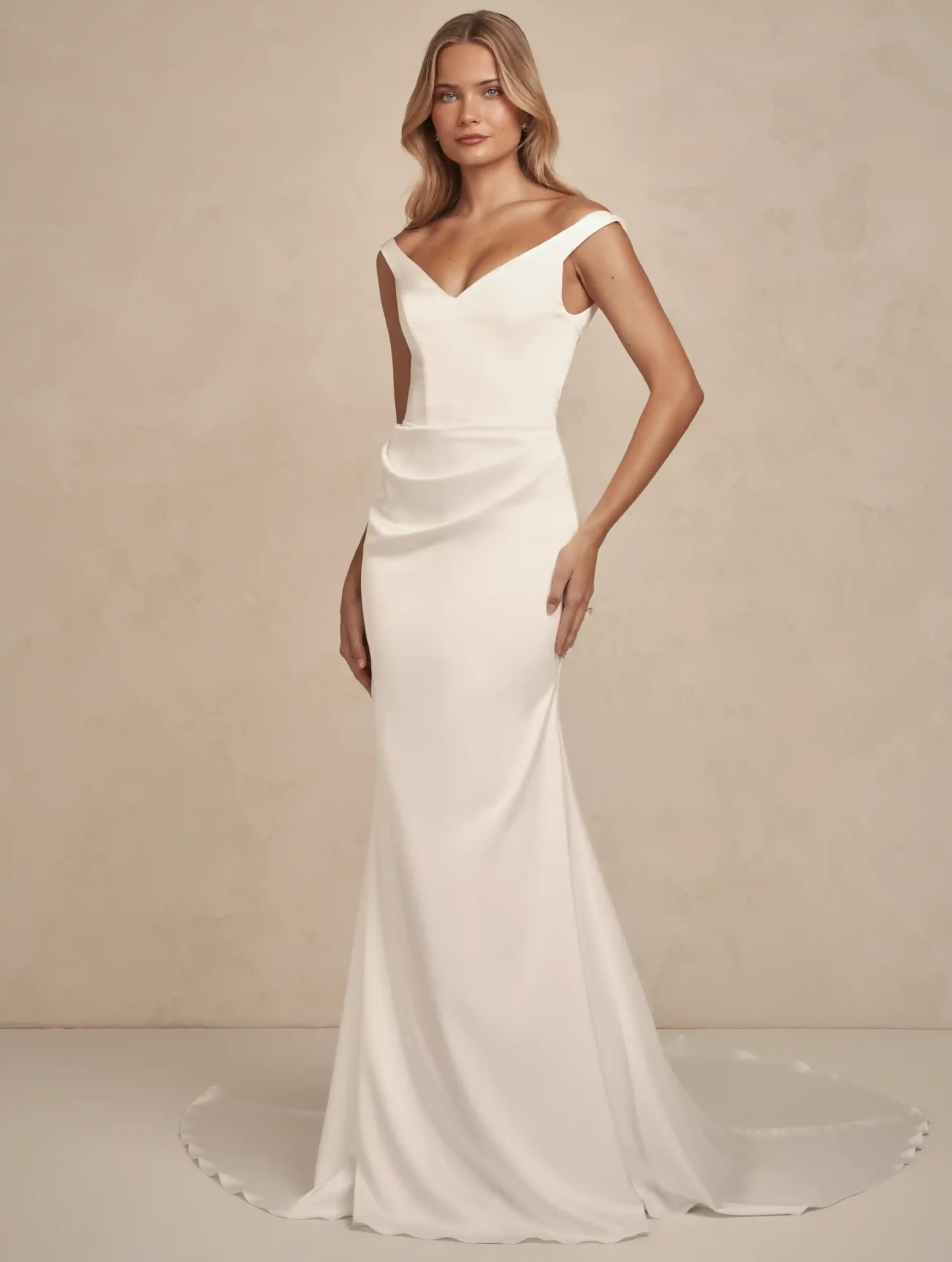 The-Isla-wedding-gown Isla-Sleek-Wedding-Dress-by MWL Bride banner-72025c full-front-view